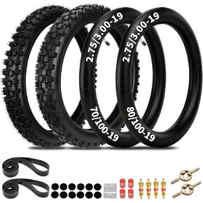 70/100-19 and 80/100-19 Dirt Bike Tire Tube Compatible with Surron Light Bee X LBX Electric Dirt Bike Talaria, 3.00-19 Front & Rear Tire Inner Tube for Segway X260 ERide Pro E-Bike Motorcycle in Kuwait