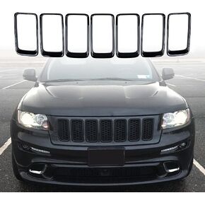 Set 7pcs Front Grille Grill Inserts Honeycomb Mesh Compatible with 2014 2015 2016 2017 2018 Jeep Cherokee in Kuwait