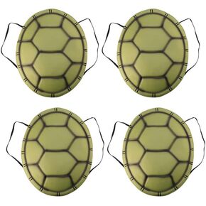 TOYANDONA 4pcs Turtle Shell Props Party Tortoise Shell Props Turtle Cosplay Costume Turtle Shell Costume Soft Turtles Dress up Kids Shells Novelty Turtle Shell Outfit Carapace Eva Dark Green in Kuwait