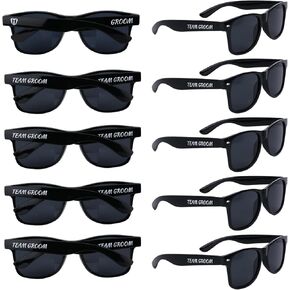 10 Pcs Groomsmen Gifts, Bachelor Party Favors, 1+9 Square Wedding Sunglasses for Groom, Team Groom, Mens Sunglasses Fashion Wedding Favors Bachelorette Party Accessories in Kuwait