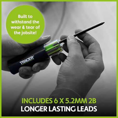 Tracer Tough Construction Pencil Replacement Leads Set - 6 x 5.2mm Graphite Leads for the Tough Pencil. Set of 6 refills in Kuwait