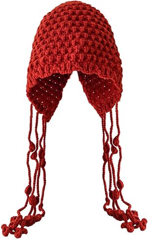 Knit Hat Womens Winter Peruvian Cover Ears Hat Ear Flap Sherpas Ski Snow Hats Knit Cute Tassels s Hat in Saudi Arabia