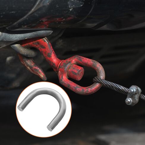 BBTO 12 Pack 1/2" Heavy Duty Weld-on Steel D-Ring Rope Hook Chain Tie Down D Ring Forged Steel Safety Chain Hooks for Trucks Trailers and Towing in Saudi Arabia