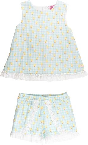 RuffleButts Baby/Toddler Girls Cotton Swing Top and Short Set in Saudi Arabia