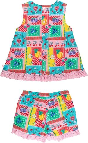 RuffleButts Baby/Toddler Girls Cotton Swing Top and Short Set in Saudi Arabia