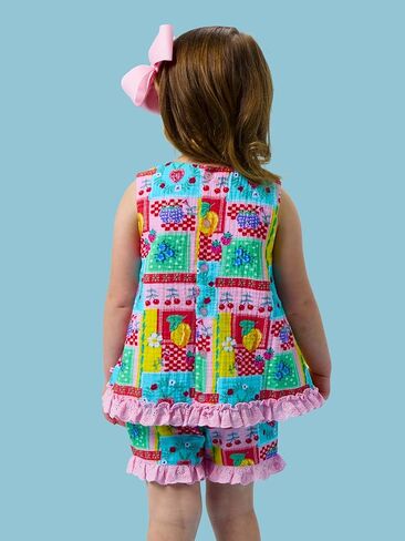 RuffleButts Baby/Toddler Girls Cotton Swing Top and Short Set in Saudi Arabia