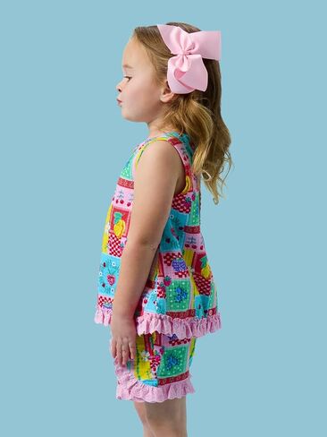 RuffleButts Baby/Toddler Girls Cotton Swing Top and Short Set in Saudi Arabia