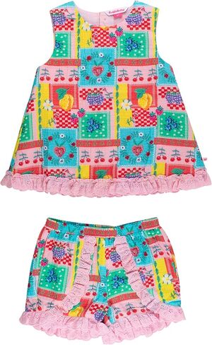 RuffleButts Baby/Toddler Girls Cotton Swing Top and Short Set in Saudi Arabia