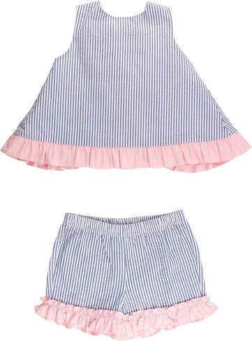 RuffleButts Baby/Toddler Girls Cotton Swing Top and Short Set in Saudi Arabia