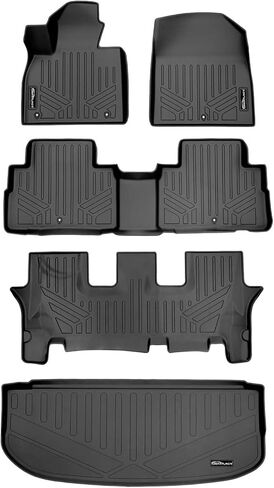 SMARTLINER All Weather Custom Cargo Liner Trunk Floor Mat Black Compatible with 2020-2023 Hyundai Palisade in Saudi Arabia