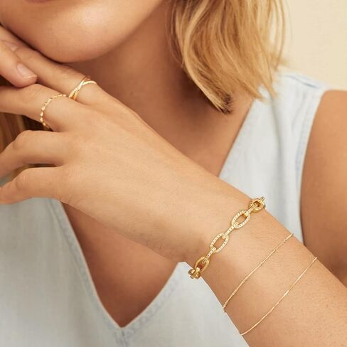 KissYan Gold Rings for Women, 14K Gold Plated Adjustable Statement Irregular, 14K Gold Plated Adjustable Open Cuff Bracelet in Saudi Arabia