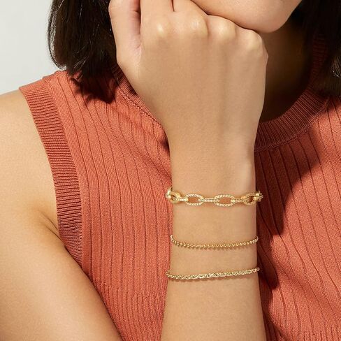 KissYan Gold Rings for Women, 14K Gold Plated Adjustable Statement Irregular, 14K Gold Plated Adjustable Open Cuff Bracelet in Saudi Arabia