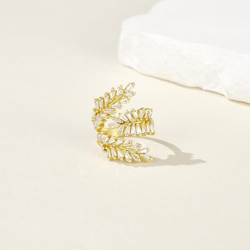 KissYan Gold Rings for Women, 14K Gold Plated Adjustable Statement Irregular, 14K Gold Plated Adjustable Open Cuff Bracelet in Saudi Arabia