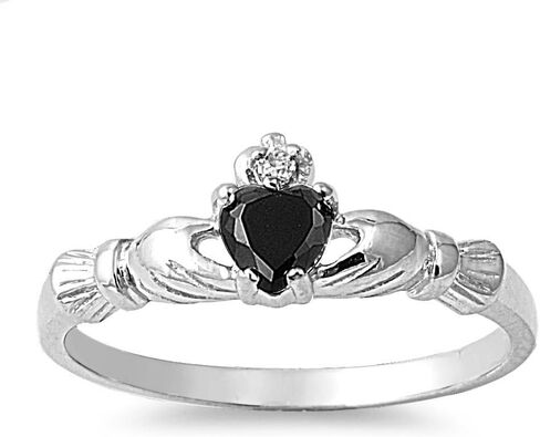Cubic Zirconia Benediction of Claddagh Ring Sterling Silver (Color Options) in Saudi Arabia