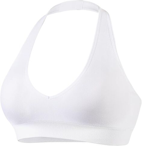 AUROLA Influence Halter Backless V-Neck Sports Bra for Women, Open-Back Padded Yoga Workout Crop Top with Adjustable Straps in Saudi Arabia