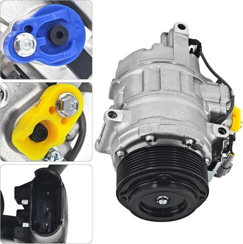 AC Compressor and A/C Clutch Replacement for BMW 335i 435i 535i 640i 740i M235i GT xDrive Gran Coupe M2 M3 M4 X5 X6 3.0l 2010-2019, 64529154070 64529399060 64529217868 in Kuwait
