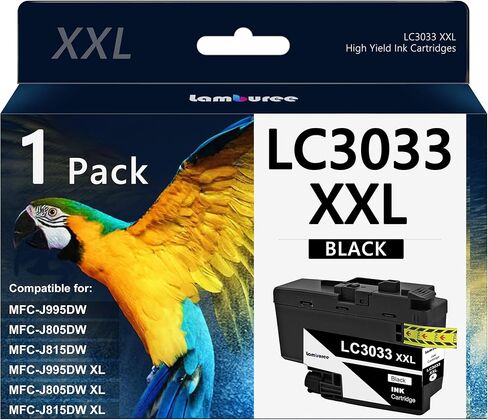 خراطيش حبر LC3033XXL مع استبدال فائق الإنتاجية لطابعات Brother LC3033 LC3035 BK/C/M/Y XXL مع طابعات MFC-J995DW MFC-J805DW MFC-J815DW (4 عبوات) in Kuwait