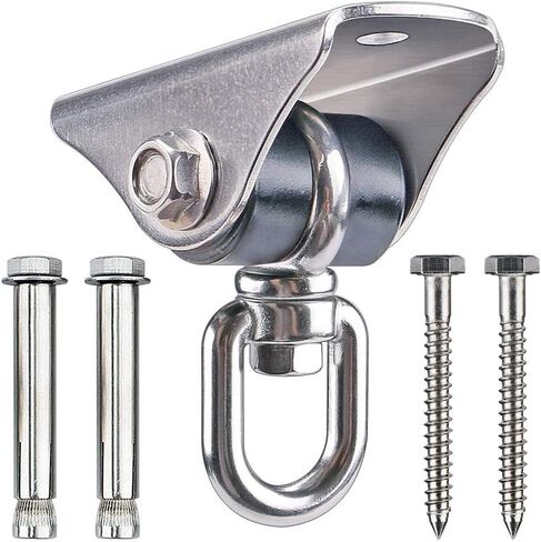 BeneLabel Heavy Duty Swing Hangers - Set of 2 Stainless Steel Hooks for Hammock, Yoga, Sandbag - 900kg Capacity - Indoor & Outdoor Use in Saudi Arabia