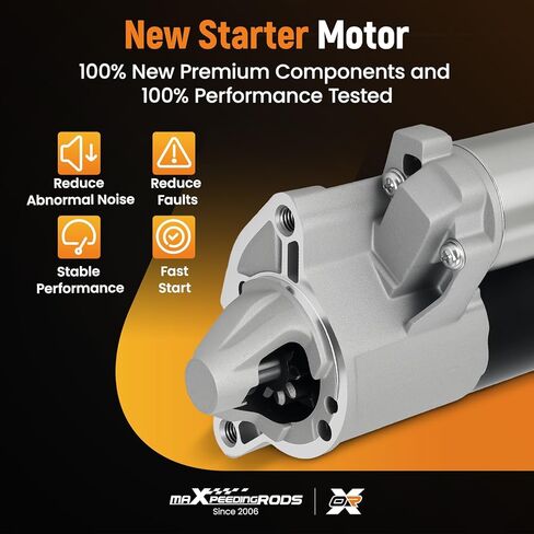maXpeedingrods 19133N Starter Motor for Dodge Nitro 2010-2011, for Jeep Liberty KK 2010-2012, V6 3.7L,12V 1.2KW 10Teeth CW, Replace# 04801854AA, 4801854AA, M000T32972, M000T32972ZC in Saudi Arabia