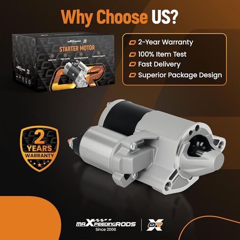 maXpeedingrods 19133N Starter Motor for Dodge Nitro 2010-2011, for Jeep Liberty KK 2010-2012, V6 3.7L,12V 1.2KW 10Teeth CW, Replace# 04801854AA, 4801854AA, M000T32972, M000T32972ZC in Saudi Arabia