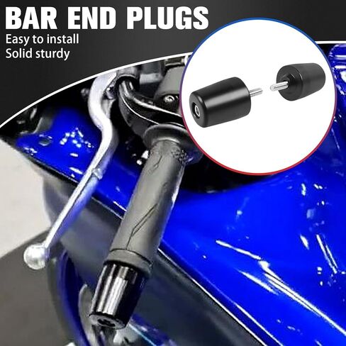 Motorcycle Handlebar Grips Plug Aluminum Bar End Cap Sliders Replacement for Yamaha FZ8 2011 2012 2013 YFZ-R7 2022-2025 in Saudi Arabia
