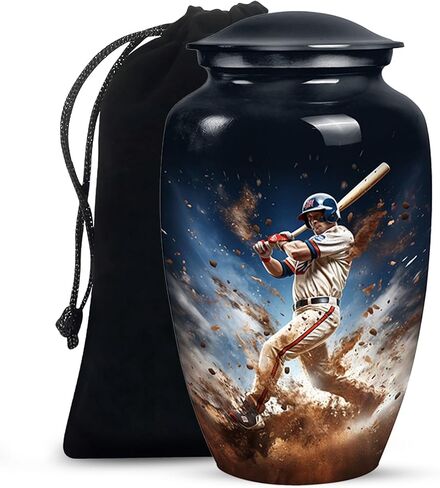 Baseball Urn - Cremation Urns Large Adult Male & Female - Baseball Urns for Human Ashe - Large Adult Urn for Human Ashes Men 10 Inch in Saudi Arabia