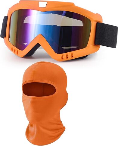Dirt Bike Goggles with Balaclava, Motorcycle, ATV, Riding, Ski, Windproof Racing Glasses in Kuwait