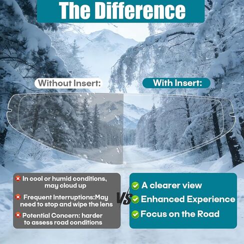 عبوة واحدة بديلة للعدسات المضادة للضباب لخوذات Shoei - متوافقة مع أقنعة Pinlock EVO CWR-1، CW-1، CNS-1، تناسب GT-Air، RF-SR، Neotec، Qwest، RF-1200، RF-1100، X-Twelve in Kuwait