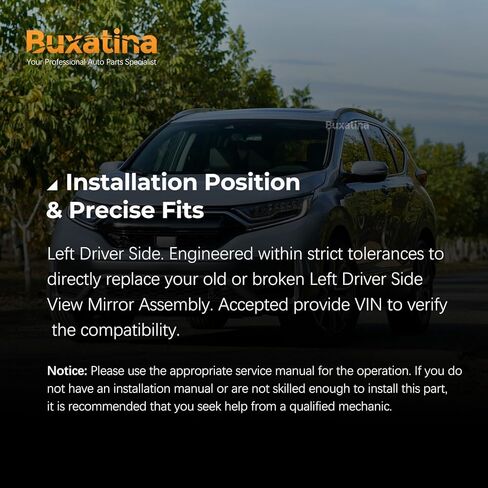 76258-TLA-A32 Left Driver Side View Mirror for Honda CR-V 2017-2022 Left Driver Side Door Mirror Assembly with 9 Pins/Power Adjust/Heated/Signal Light/Blind Spot 76258TLAA32 HO1320318 in Kuwait