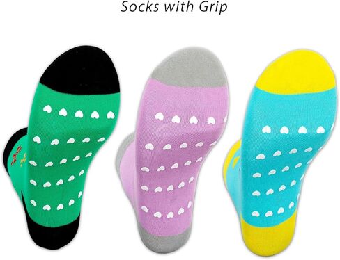 Looney Tunes Gripper Socks for Women - Bundle with 3 Pairs of Non-Slip Ankle Socks Featuring Tweety Bird, Bugs Bunny, More Plus Stickers | Looney Tunes Apparel Gift Set for Teens, Girls in Kuwait