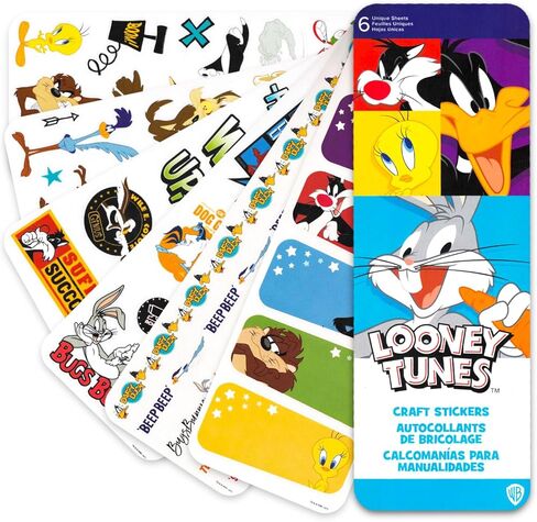 Looney Tunes Gripper Socks for Women - Bundle with 3 Pairs of Non-Slip Ankle Socks Featuring Tweety Bird, Bugs Bunny, More Plus Stickers | Looney Tunes Apparel Gift Set for Teens, Girls in Kuwait