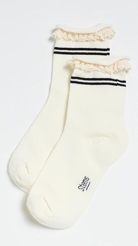 STEMS Women's Pointelle Contrast High Ankle Socks in Kuwait