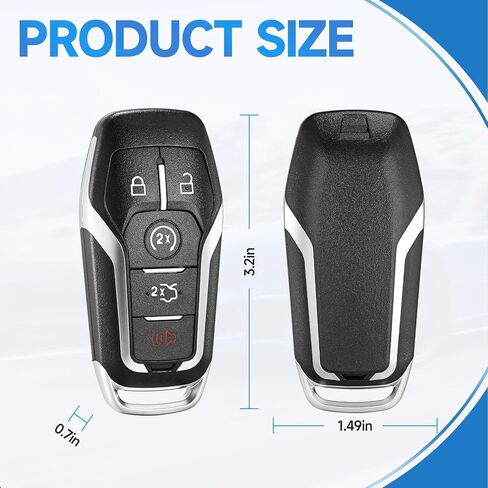 Key Fob Replacement Fit for Ford Edge Mustang 2015-2017,Explorer 2016-2017,Fusion 2013-2016,Lincoln MKZ 2013-2016,MKC 2014-2016,MKX-2016-2019,Smart Car Keyless Entry Remote Frequency:902Mhz 164-R7989 in Kuwait