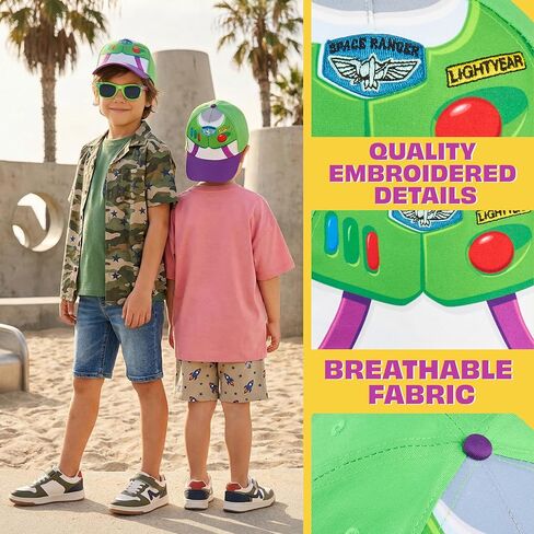Disney Toy Story Baseball Cap and Sunglasses Set for Boys UV 400 Sun Protection Buzz Lightyear Woody Gifts for Boys (Multi Buzz) in Kuwait