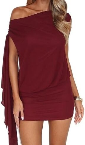 Women's Summer Temperament Ribbon Backless Shoulder Bag Hip Dress for Women in Kuwait