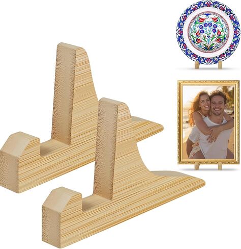 حامل لوحة للعرض، حامل صور قابل للتعديل 2.7 بوصة للعرض، حامل إطار صورة خشبي لتزيين المنزل in Kuwait