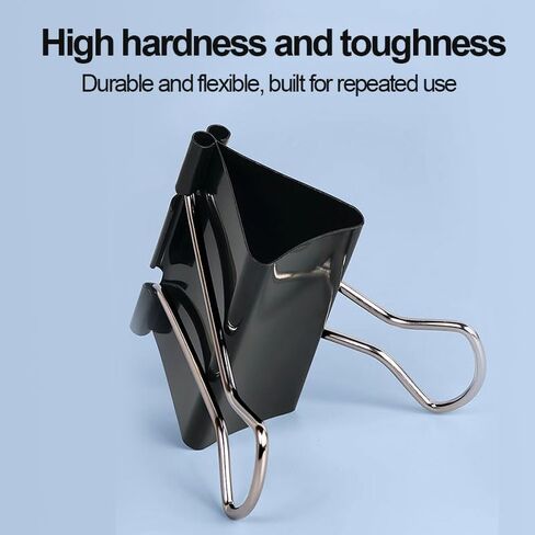 10 Pack Binder Clips, 2 Inch Large Paper Metal Binder Clips, Paper Clamps for Office Home School and Business, Binding Paperwork Supplies, Black in Saudi Arabia
