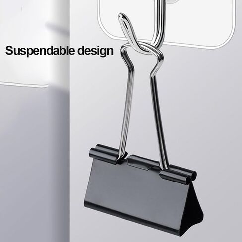10 Pack Binder Clips, 2 Inch Large Paper Metal Binder Clips, Paper Clamps for Office Home School and Business, Binding Paperwork Supplies, Black in Saudi Arabia