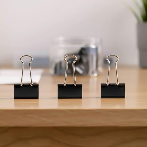 10 Pack Binder Clips, 2 Inch Large Paper Metal Binder Clips, Paper Clamps for Office Home School and Business, Binding Paperwork Supplies, Black in Saudi Arabia