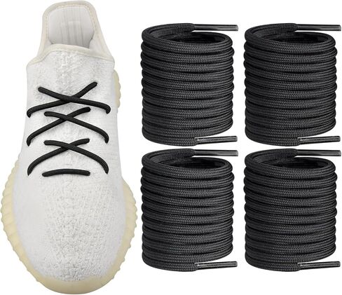 Endoto 2 Pairs Shoelaces Replacement Round Laces for Adidas Yeezy Boost 350 V1/V2, 380, 500, 700, 750, 950 Sneakers Shoes in Saudi Arabia