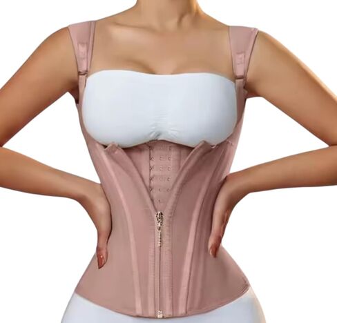 Generic جيسيكا كولومبية مثيرة ذات ضغط مزدوج مريح للتخسيس ومدرب الخصر باللون البيج والوردي والأسود للنساء in Saudi Arabia