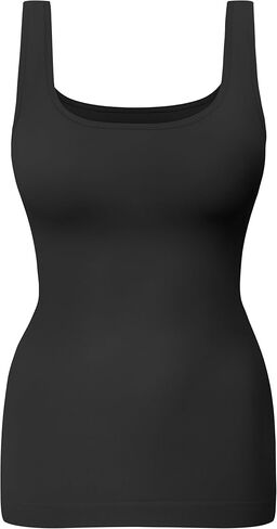 KIKIMINK Womens Shapewear Tank Tops Tummy Control Seamless Square Neck Body Shaper Compression Camisole Slimming Undershirt in Saudi Arabia
