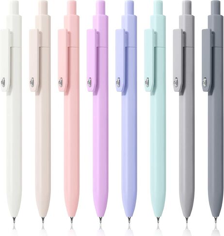 Vitoler Pens, 8 pcs Cute Color Gel Pens, 0.5mm Black Ink Pens Fine Point Smooth Writing Pens for Women/Nurse Gift School Office Desk Accessories Supplies in Kuwait
