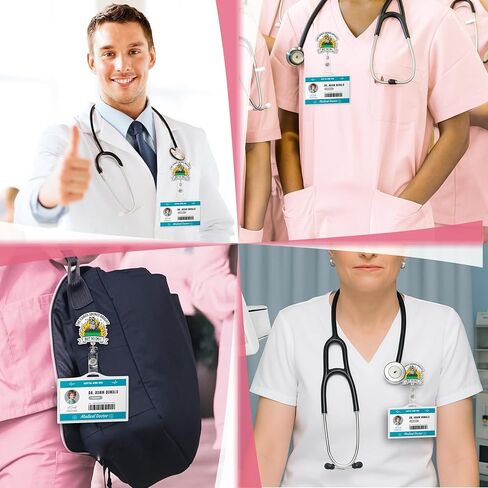 بكرة شارة حريق القمامة - بكرة شارة ممرضة مضحكة مع تصميم الراكون - حامل شارة هوية قابل للسحب للممرضات والمعلمين وموظفي المكاتب - هدية فكاهة العمل in Kuwait