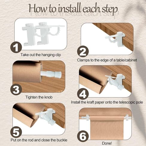 مشبك قابل للسحب على موزع حامل لفة ورق الكرافت 15.5-27.5 بوصة حامل المناشف الورقية خفيف الوزن in Kuwait