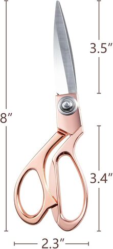 ارتفع الذهب 8 "مقص خياط حاد مقص النسيج مقص الجلود الفولاذ المقاوم للصدأ المهنية الملابس الثقيلة الخياطة المقصات خياط الخياطة النسيج الحرفية قطع in Kuwait