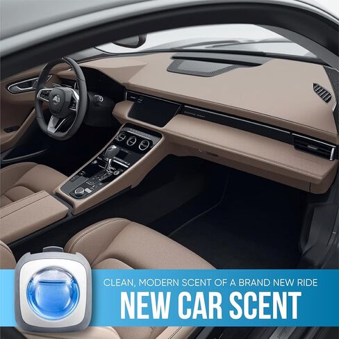 Air Jungles Car Air Freshener Vent Clip 6 Count with 2 Adapter Compatible with Tesla, New Car Scent, Long Lasting Odor Eliminator, Up to 180 Days in Kuwait