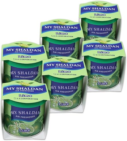 Pack of 6 My Shaldan Japanese Car Cup-Holder Natural Air Freshener Cans (Lime Scented) in Saudi Arabia