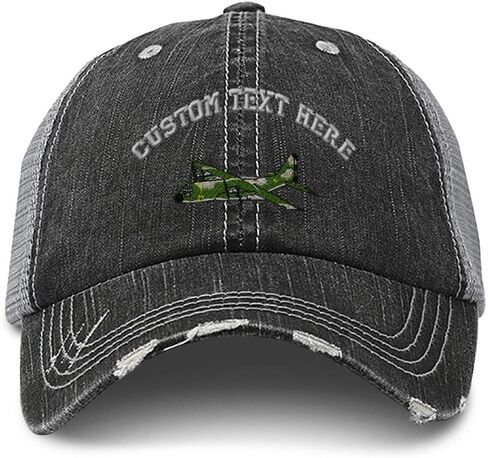 Custom Distressed Trucker Hat C-130 Hercules Embroidery Cotton for Men & Women in Saudi Arabia