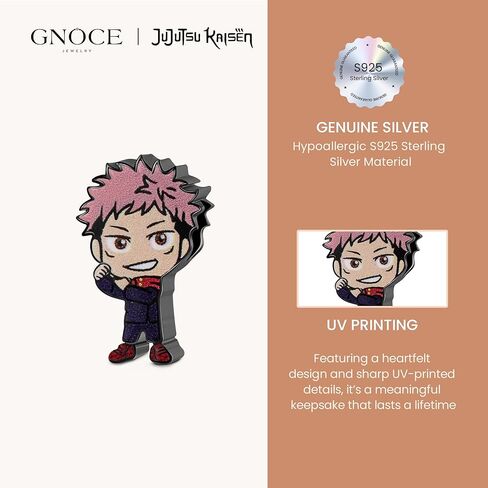 GNOCE Jujutsu Kaisen JJK - Yuji Itadori Charm Bracelet for Women, S925 Sterling Silver Dangle Charms for Women Wife, Valentine‘s Day, Mother’s Day Jewelry in Saudi Arabia